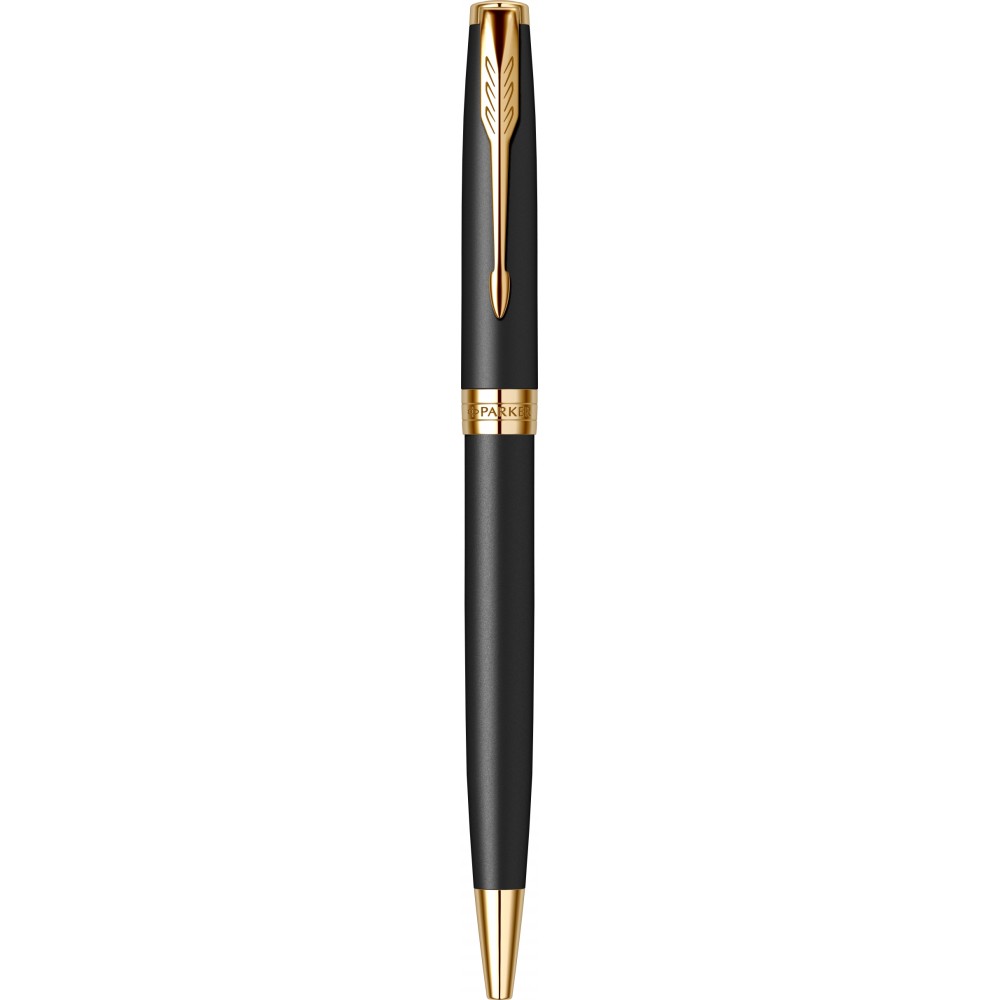 Подарочный набор: Шариковая ручка Parker Sonnet Core K528, Matte Black GT + Ежедневник Premium, Black GS